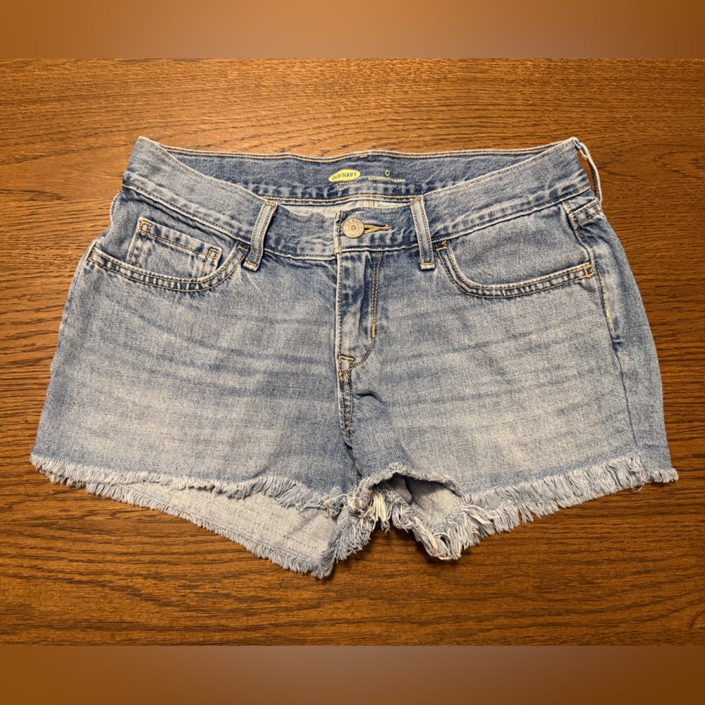 Old Navy Light Blue Frayed Hem Denim Shorts